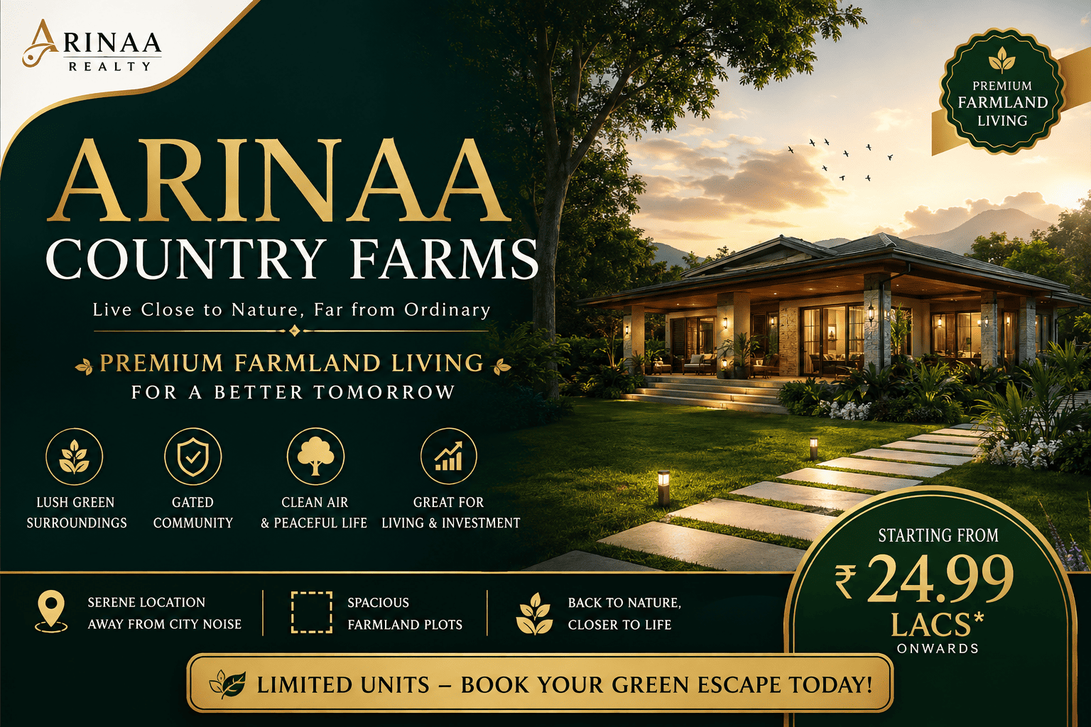 Delight Eco Farms Arinaa Country Farms - Premium Apartments Seegekote