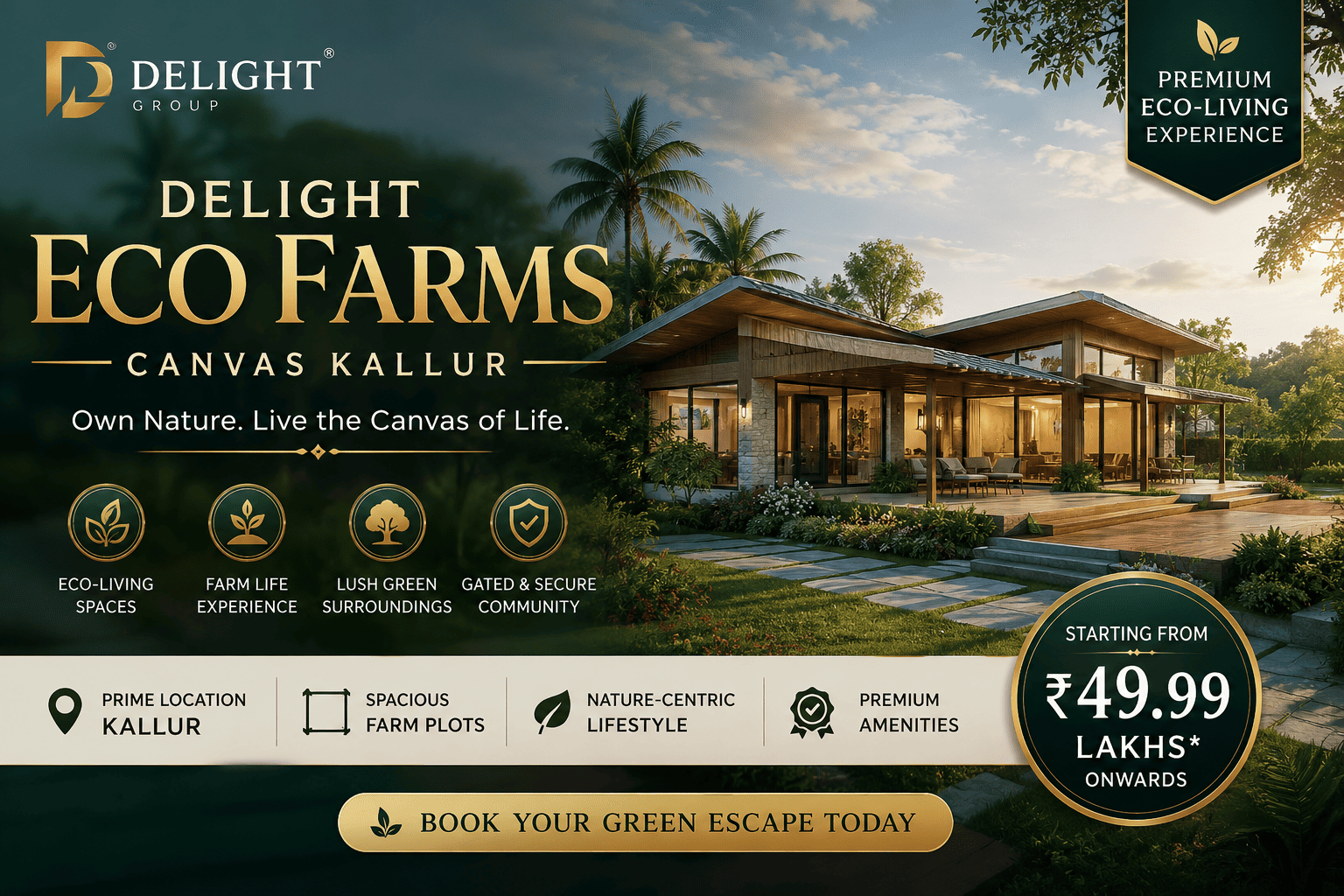 Delight Eco Farms Canvas - Exclusive Farmland Lepakshi
